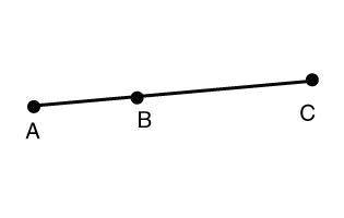 Given Segment AC with point B contained on the segment, as shown below.

Write a complete two-colu