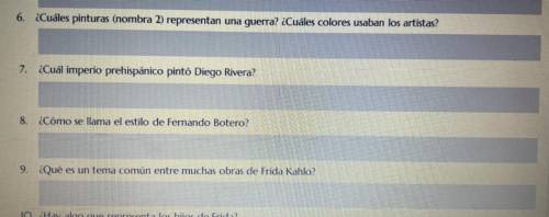 Translate these spanish to english. Also if you know any the questions feel free the answer