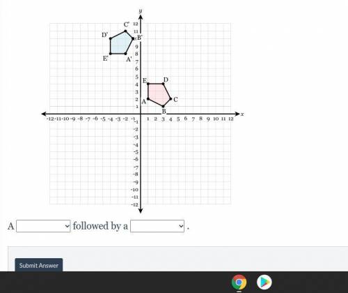 Determine a series of transformations that would map polygon ABCDE onto polygon A'B'C'D'E'?