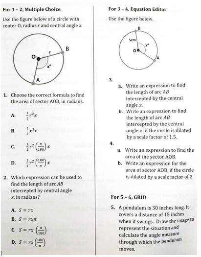 Arc Length and Area of Sector of Circles in my geometry class.