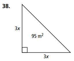 DUE TODAY HELP ME!

Find the value of x for the square and triangle. If necessary, round to the ne