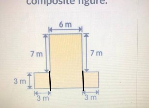 What is the area of the
composite figure