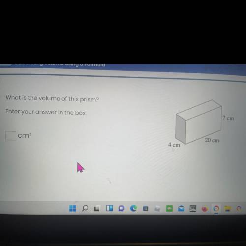 What is the volume of this prism?
Enter your answer in the box.