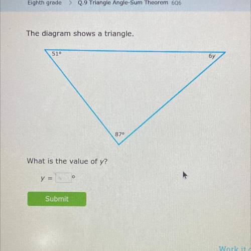 Triangle angle sun theorem
what the value of y?
I will give brainlist