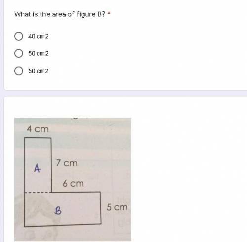 What is the area of figure B