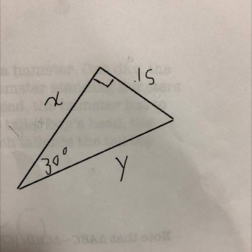 Find the missing sides and angles for the triangle.