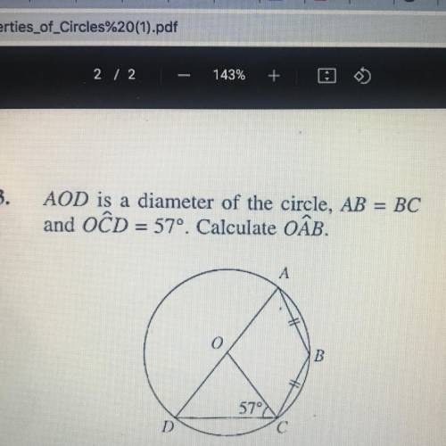 Please help me calculate OAB