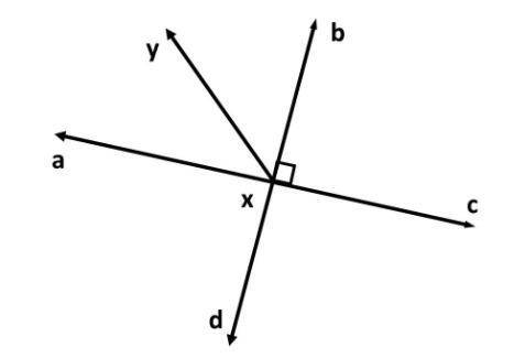 In the figure shown, which pair of angles must be supplementary?

(A) ∠AXY and ∠YXB
(B) ∠DXA and