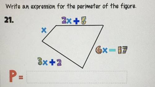 Write an expression for the perimeter of the figure.