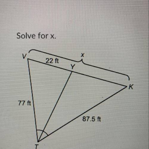 I need this ASAP PLEASE 
Solve for x.