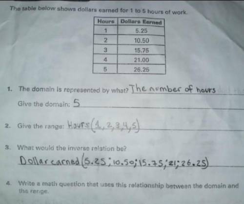 Please answer #4 for me .. I answered #1 , #2 , & #3. You can look at the table too.