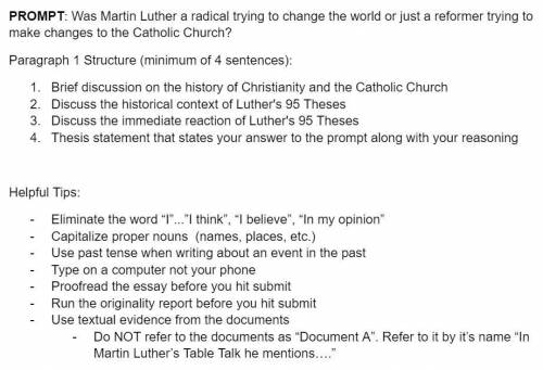 I'm currently writing an essay on Martin Luther's 95 Theses and I need some help with just writing