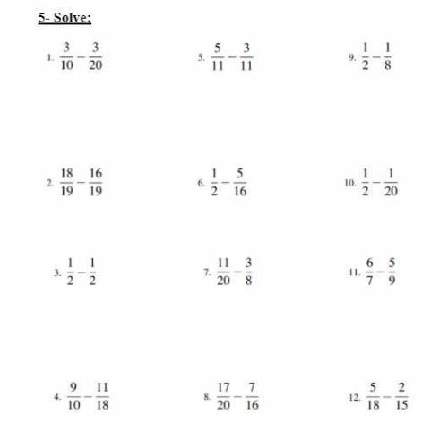 Solve - fractions - brainlist for correct