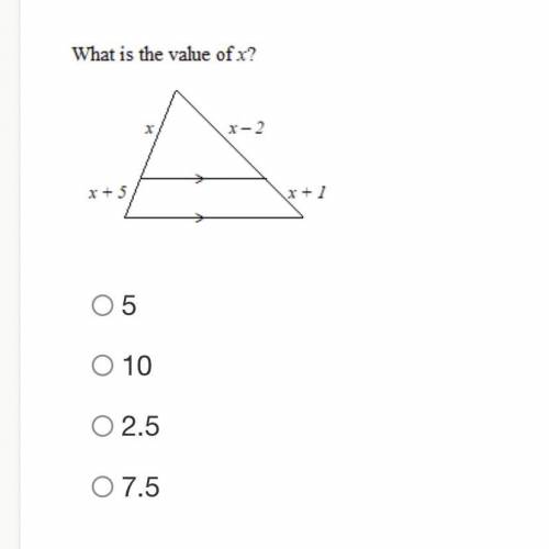 Proportions in triangles. Solve for X