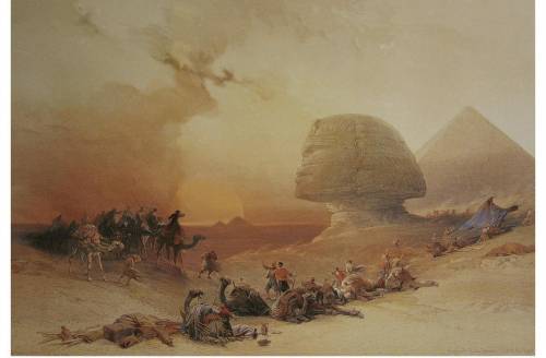 This is a lithograph by the Scottish artist David Roberts.

a. identify the composition: horizonta