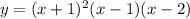 y=(x+1)^2(x-1)(x-2)