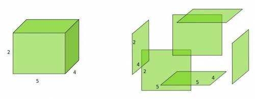Work out the surface area of this solid prism.

9m
5m
3m
4m
The diagram is not drawn to scale.
Unit