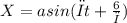X=asin(ωt+ \frac{6}{π} )