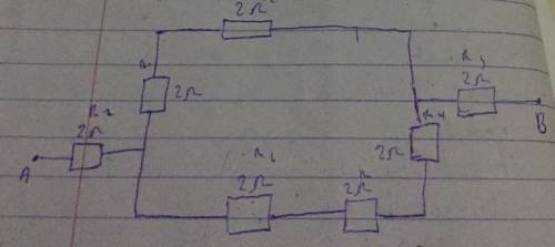 Determine the effective resistor in the circuit