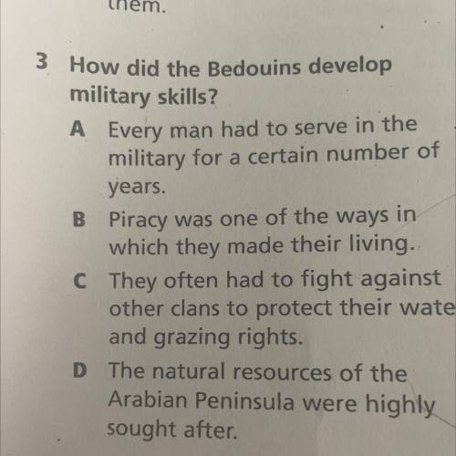 How did the Bedouins develop military skills