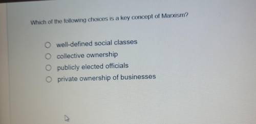 Which of the following choices is a key concept of Marxism?