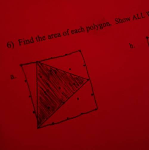 6) Find the area of each polygon