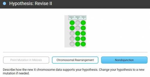 Meowsis Gizmos Lab: Describe how the new X chromosome data supports your hypothesis. Change your hy