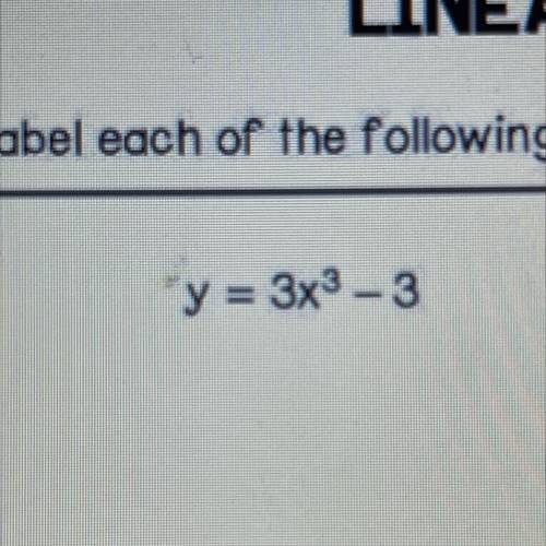 Linear or nonlinear?