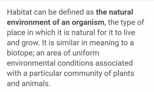 What is a natural habitat??hlo◇3◇