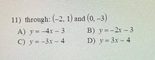 How do you solve this? I know the formula is y=mx+b
