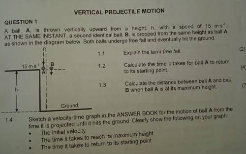 Calculate the time if ball A to return to it point