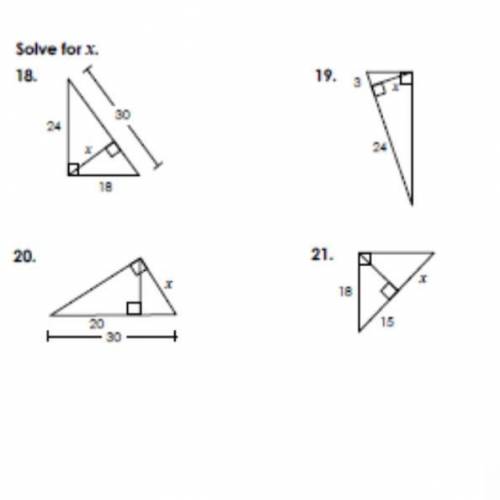 Quiz 8-1: Pythagorean Theorem, Special Right Triangles, & Geometric Mean. How do you solve for