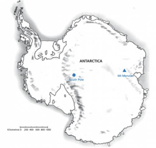 Below is a map of Antarctica.

Estimate the area of Antarctica using the map scale. Show your work