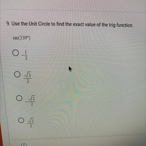 Use the Unit Circle to find the exact value of the trig function.