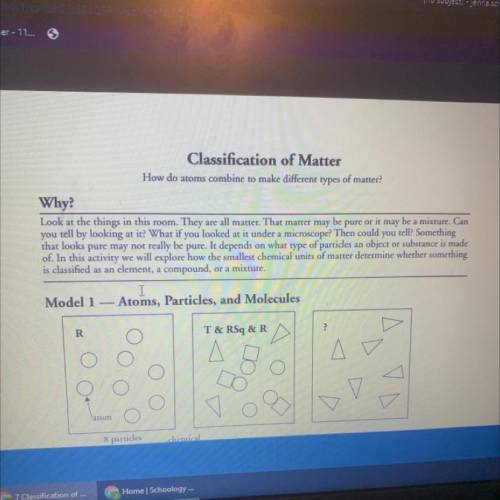 Classification of matter chemistry worksheet need help ASAP