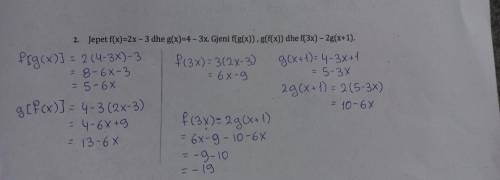 Can someone check if this is right or did I solve it wrong?

translation: given : f(x) = 2x-3 and