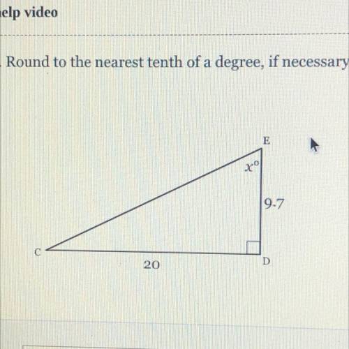 Solve for 2. Round to the nearest tenth of a degree, if necessary.