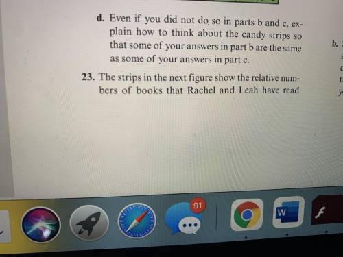 Write a sentence in which yo use a fraction to describe how the number of books that Rchael has rea