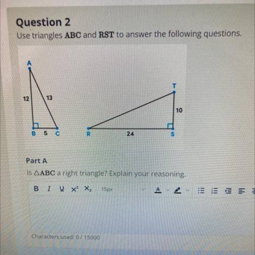 Is Abc A right triangle? (HELP)