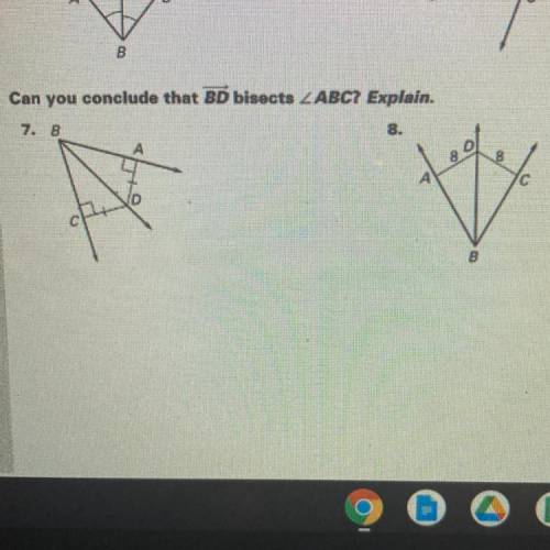 Can you conclude that BD bisects