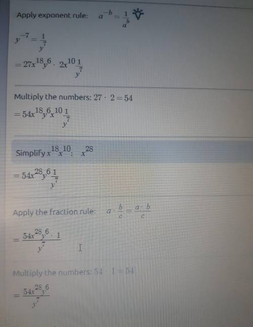 Please help me solve this in exponents form ive been having troubles on mynmath homework (3x^6 y^2)^