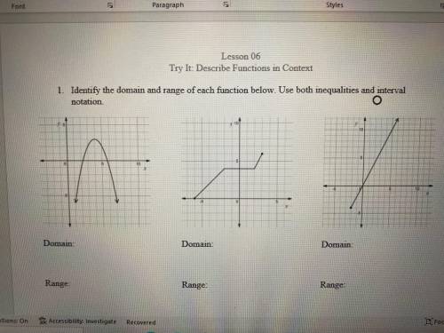 PLEASE HELP ILL GIVE BRAINLIEST ‼️Find the domain and range for each of the graphs in both inequali