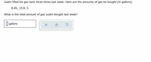 What is the total amount of gas Justin bought last week?