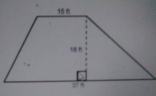 What is the area of this trapezoid Enter your answer in the box