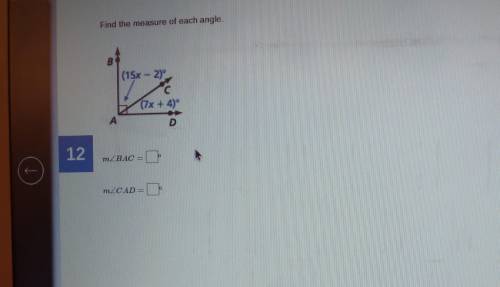 I need help finding the measure to each angle