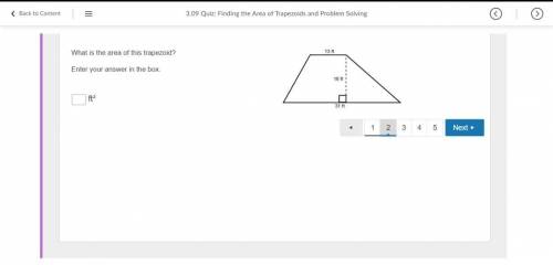 (K12) What is the area of this trapezoid?Enter your answer in the box.