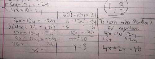 What mistake did this student make?

1. The 2nd equation was not rewritten in standard form
2. The