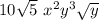 10 \sqrt{5} \ x^2y^3\sqrt{y}