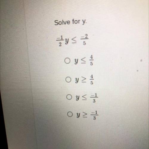 Solve for y math problem