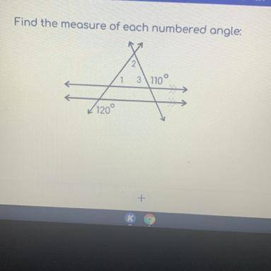 Help me!! please. find the number of each numbered angle